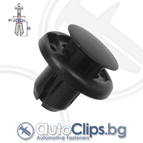 Щипка дюбел за Honda Jazz 02-08 Щипка дюбел за Honda Jazz 02-08