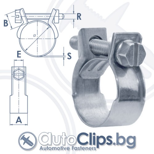 Мини усилена скоба за маркучи ⌀ 26-29 mm Мини усилена скоба за маркучи ⌀ 26-29 mm